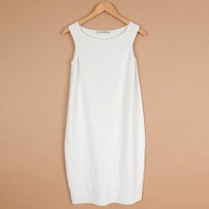 Zara Knit Ribbed Stretchy Thick White Dress M